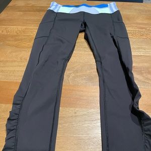 Lululemon Leggings with Printed Waistband - Black - US 8